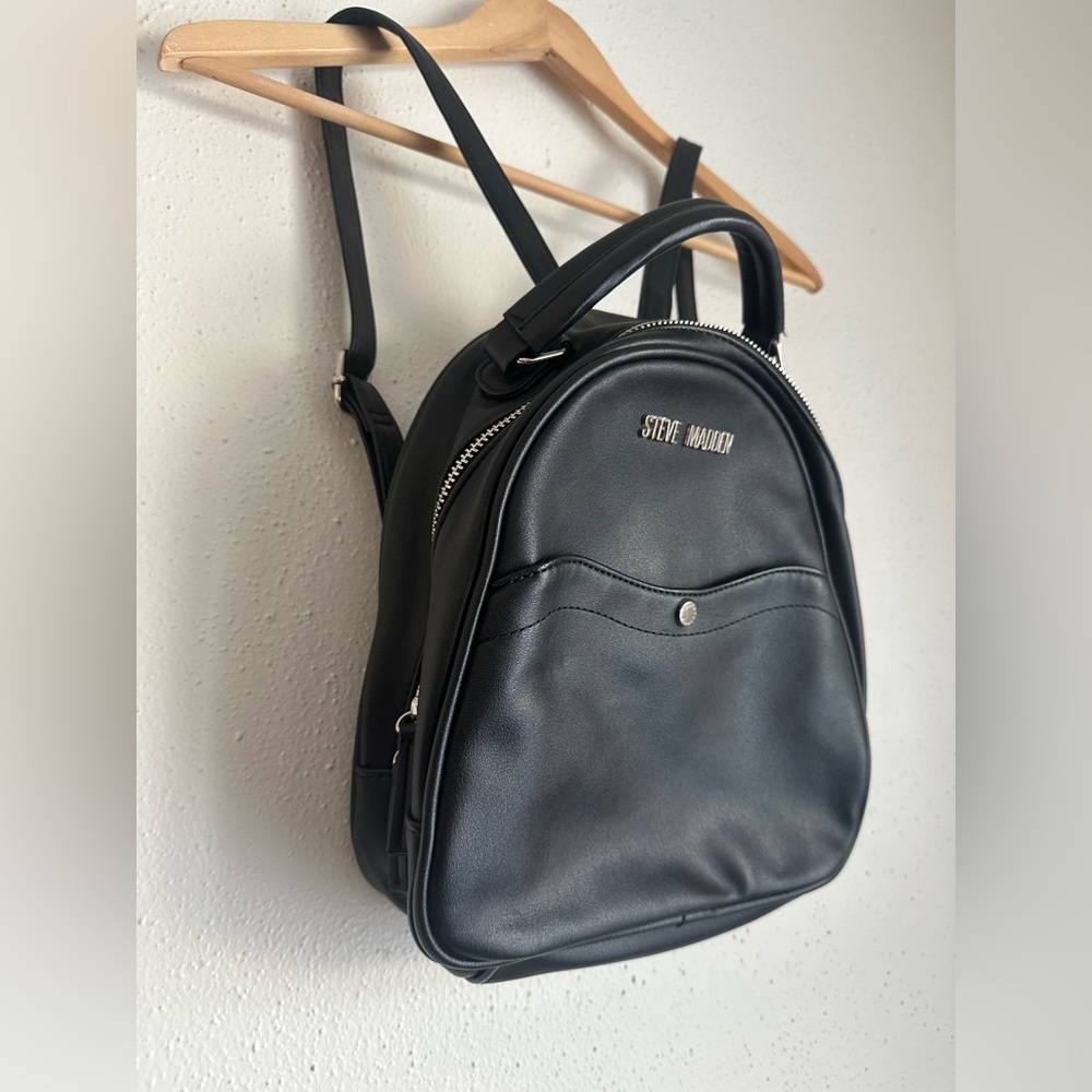 Steve Madden Black Mini Backpack